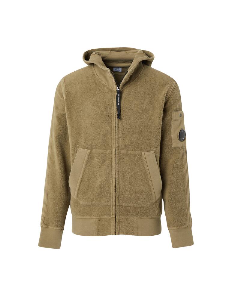 rinascente Cp Company Orsetto hooded open zip sweatshirt