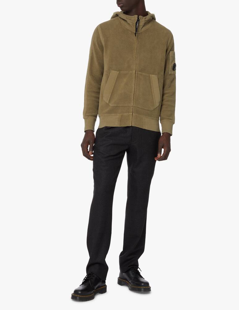 rinascente Cp Company Orsetto hooded open zip sweatshirt