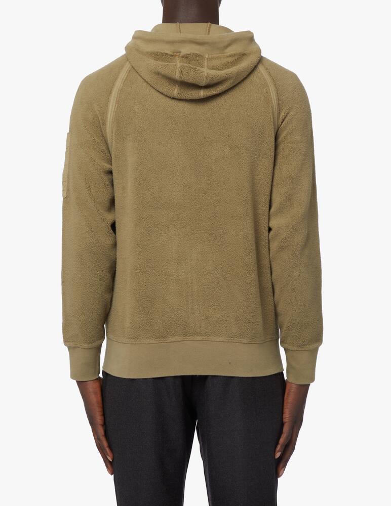 rinascente Cp Company Orsetto hooded open zip sweatshirt