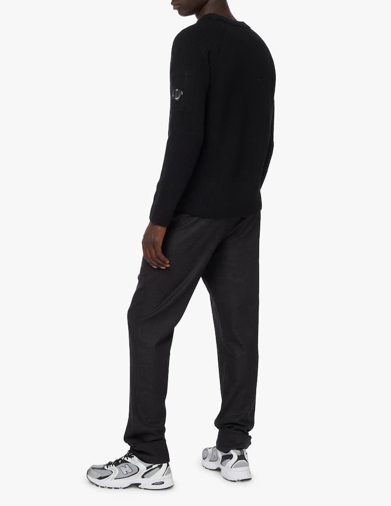 rinascente Cp Company Ribbed roundneck jumper with details