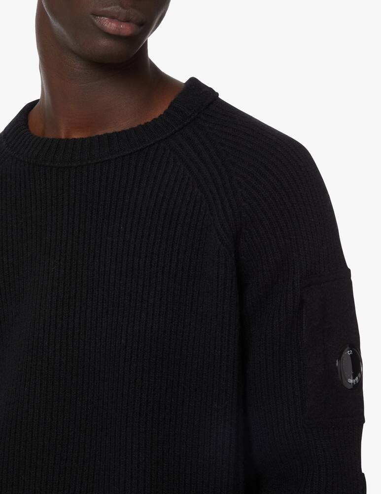 rinascente Cp Company Ribbed roundneck jumper with details