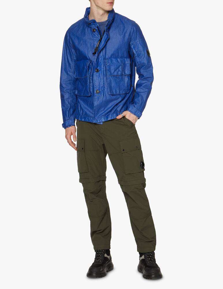 rinascente Cp Company Rubberized linen field jacket - blue