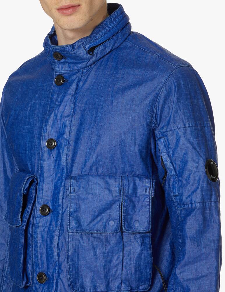rinascente Cp Company Rubberized linen field jacket - blue