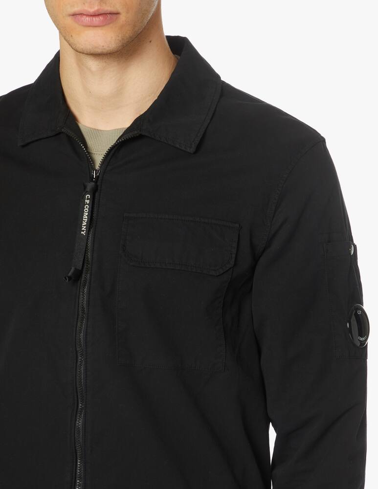 rinascente Cp Company Camicia gabardine smerigliata con zip - nero