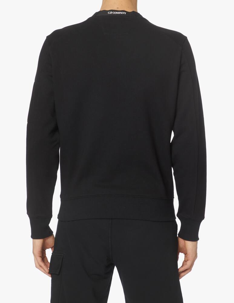 rinascente Cp Company Maglia felpata girocollo diagonal logo retro - nero