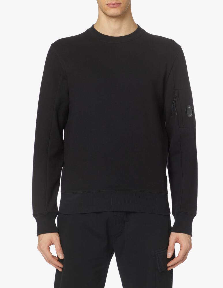 rinascente Cp Company Maglia felpata girocollo diagonal logo retro - nero