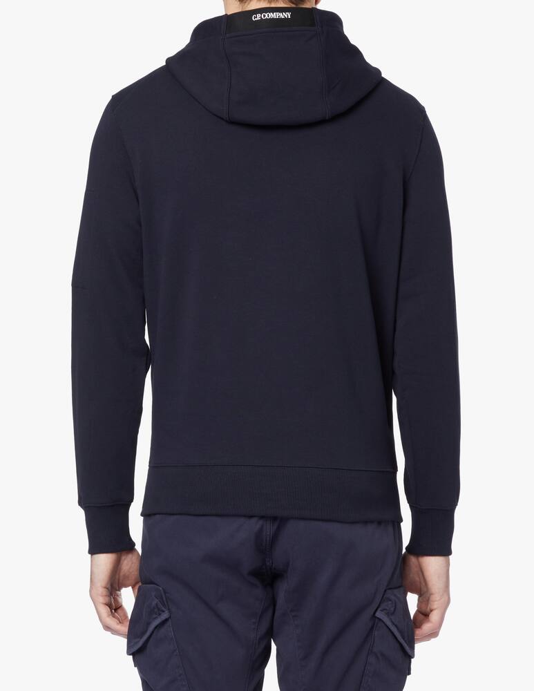 rinascente Cp Company Diagonal fleece hoodie logo - blue