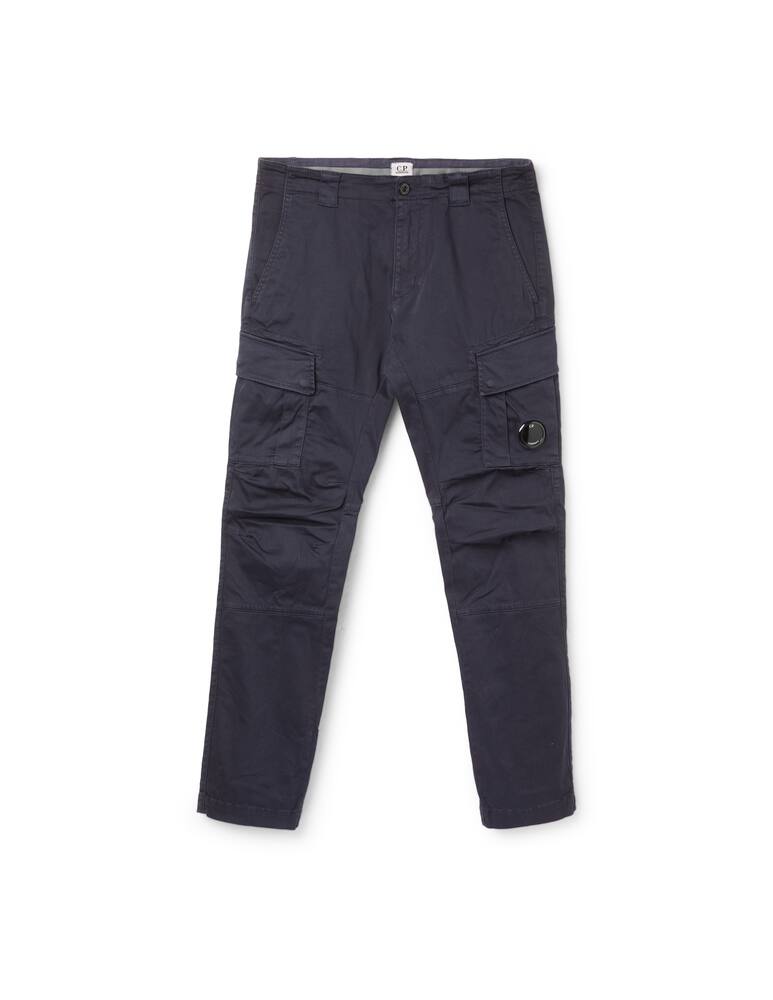 rinascente Cp Company Pantaloni stretch satinati cargo lente - blu