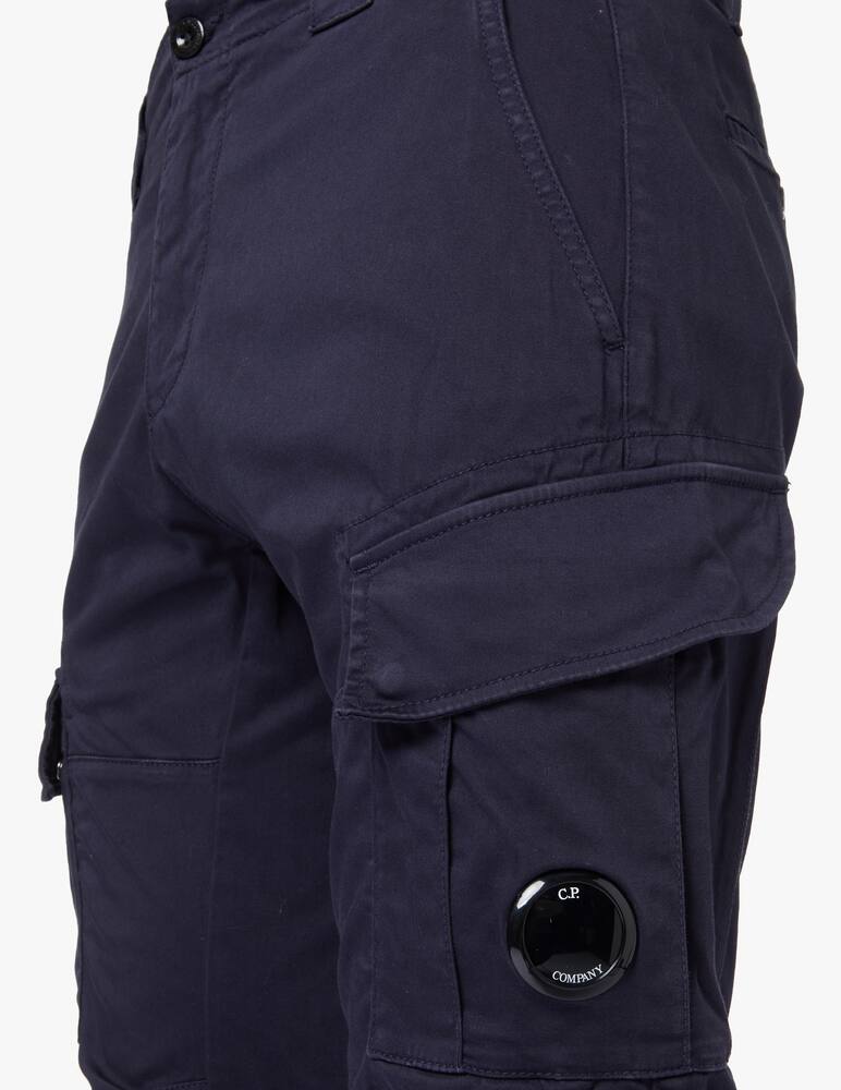 rinascente Cp Company Pantaloni stretch satinati cargo lente - blu