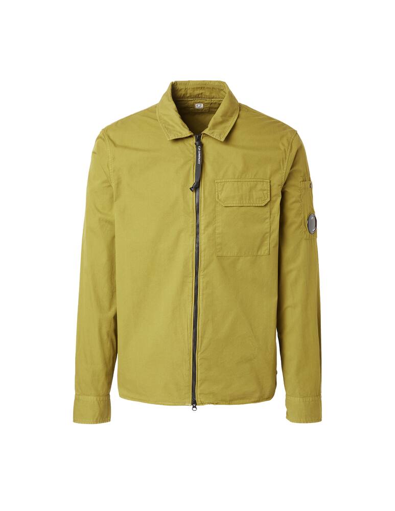 rinascente Cp Company Camicia gabardine smerigliata con zip - verde