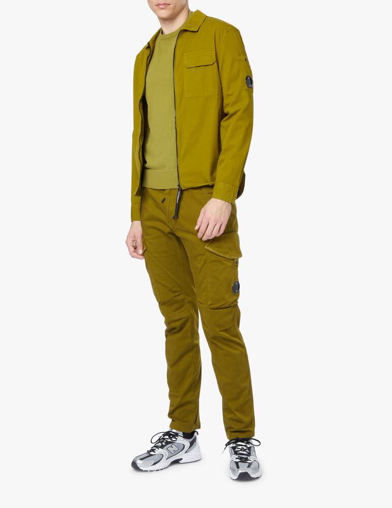 rinascente Cp Company Camicia gabardine smerigliata con zip - verde