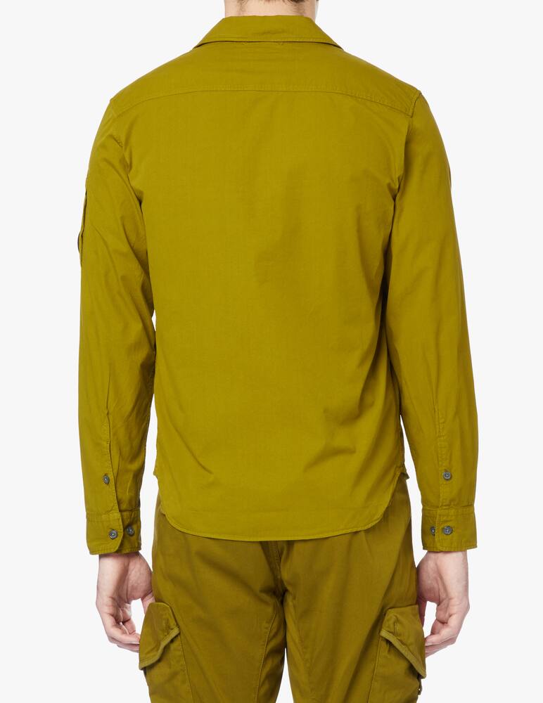 rinascente Cp Company Camicia gabardine smerigliata con zip - verde