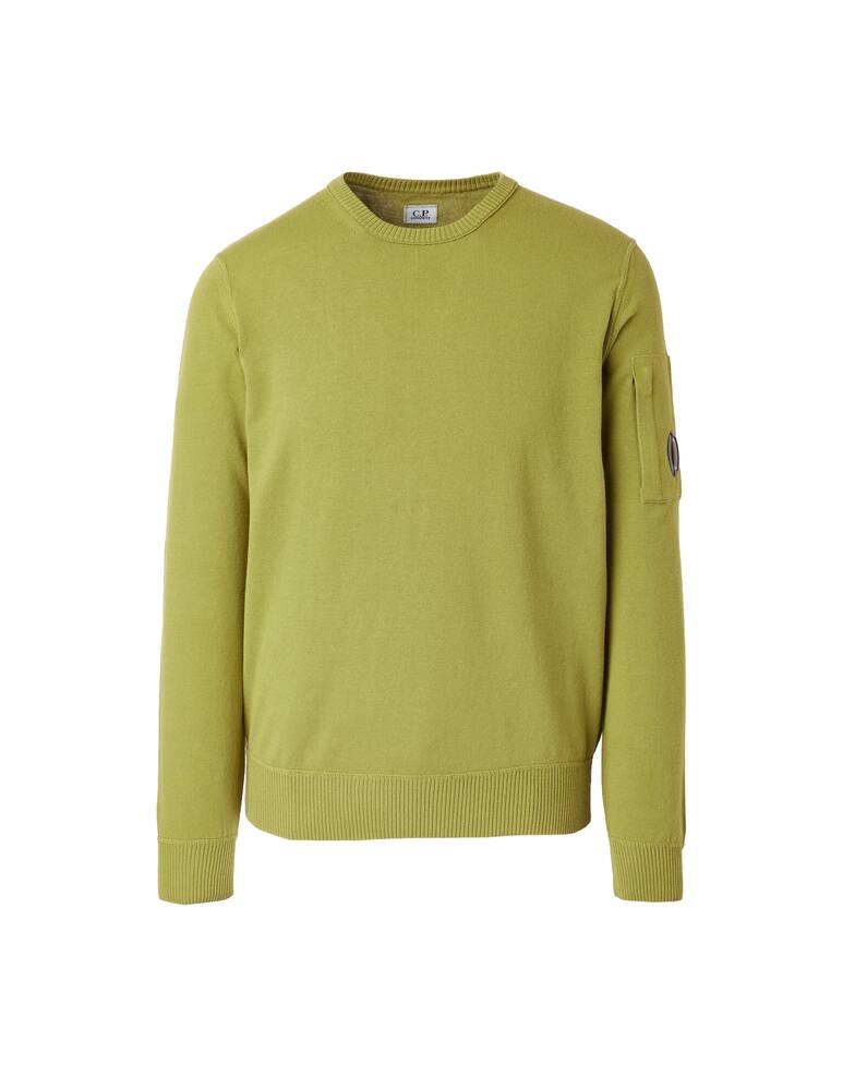 rinascente Cp Company Crepe lens cotton roundneck sweater - green