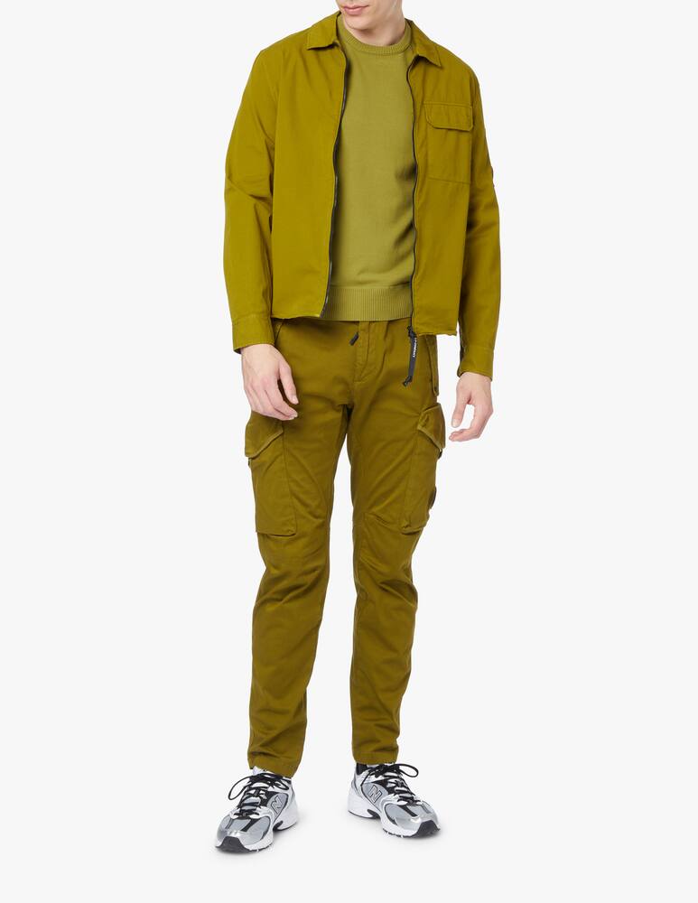 rinascente Cp Company Crepe lens cotton roundneck sweater - green