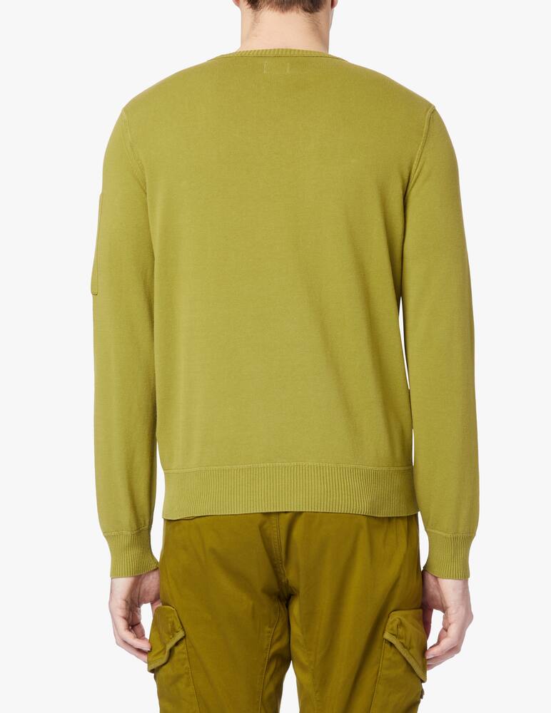 rinascente Cp Company Crepe lens cotton roundneck sweater - green