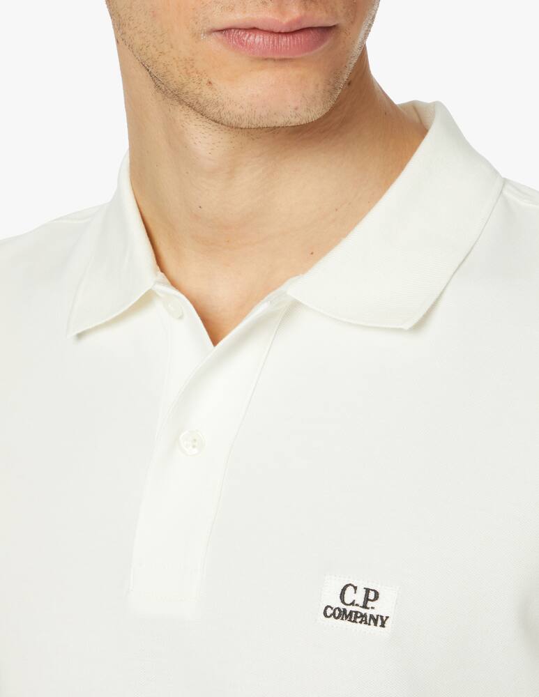 rinascente Cp Company Short sleeve piquet polo - white