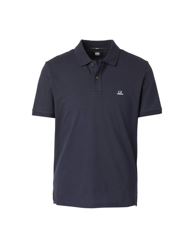 rinascente Cp Company Short sleeve piquet polo - blue