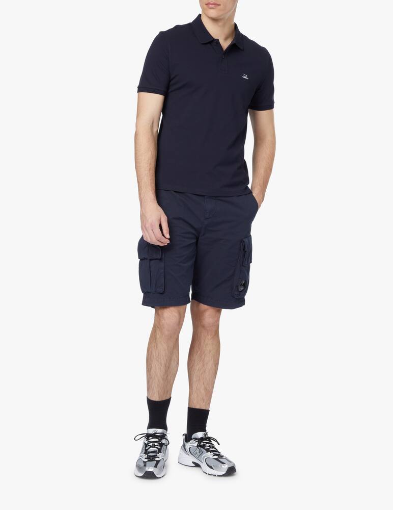 rinascente Cp Company Short sleeve piquet polo - blue