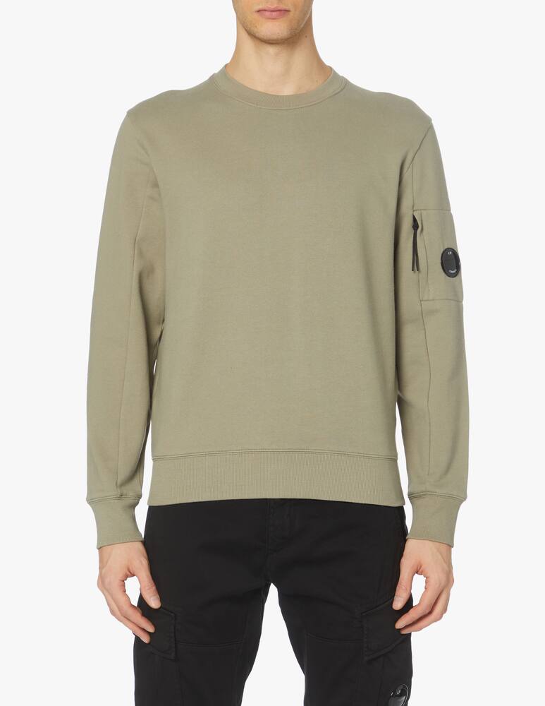 rinascente Cp Company Back logo diagonal fleece sweater - grey