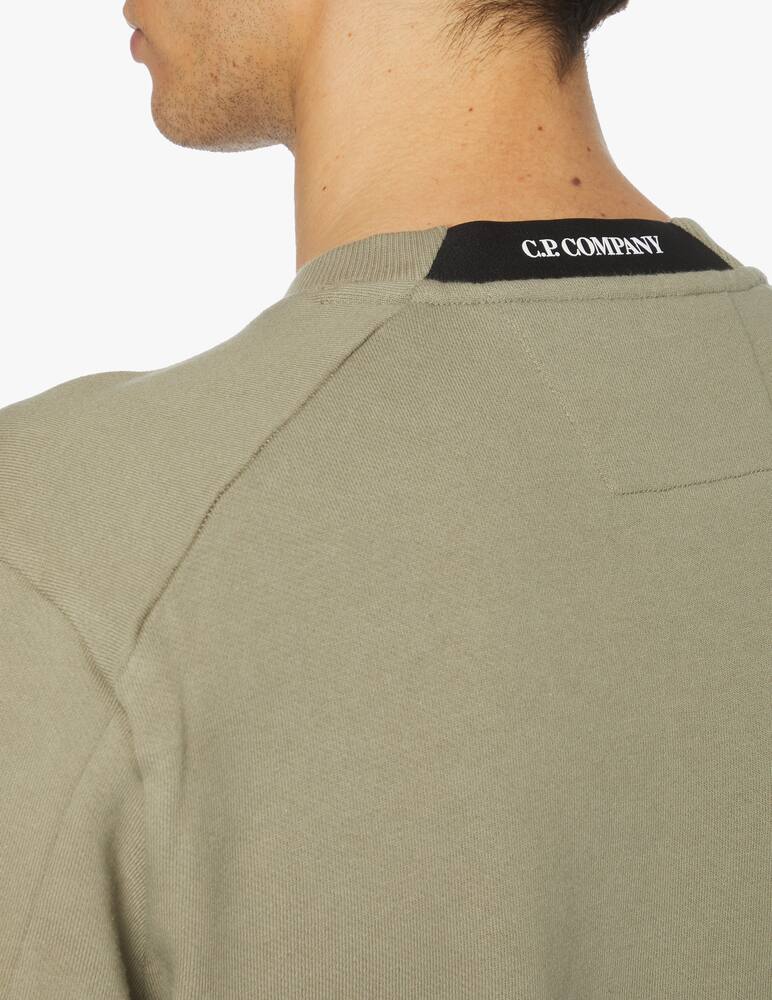 rinascente Cp Company Back logo diagonal fleece sweater - grey