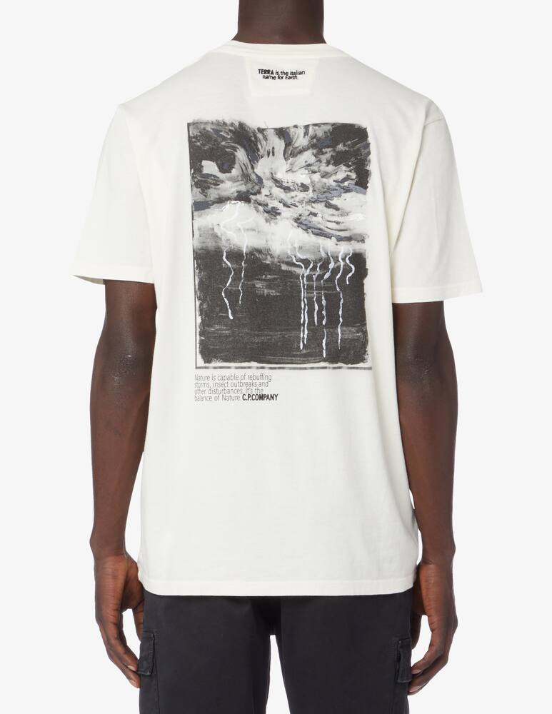 rinascente Cp Company Maglietta manica corta stampa terra - Bianco