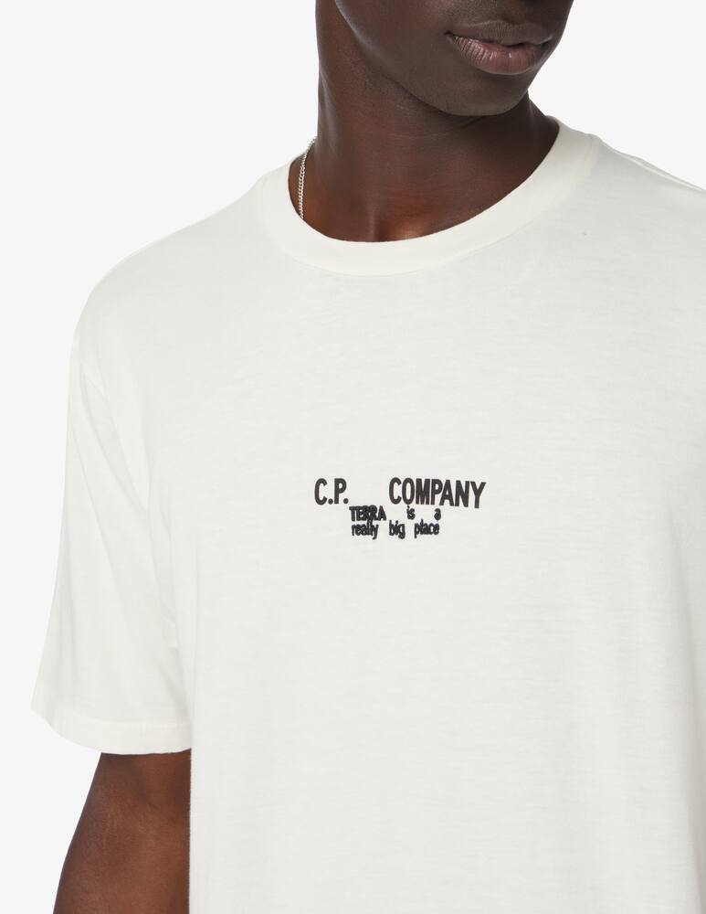 rinascente Cp Company Maglietta manica corta stampa terra - Bianco
