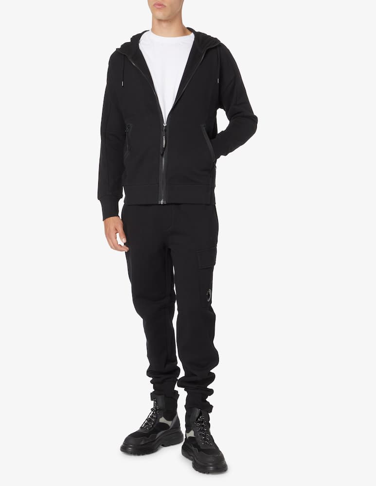 Cp Company Felpa gogol con zip - Nero - immagine 2 Cp Company Felpa gogol con zip - Nero - immagine 2