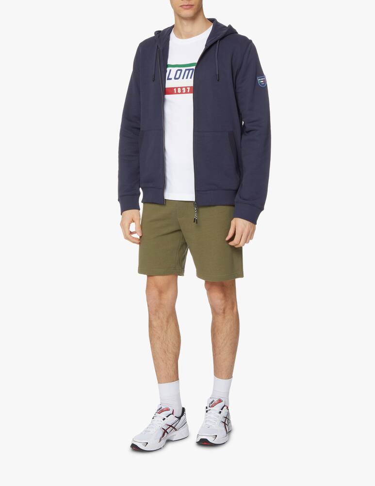 rinascente Dolomite Fzip basic hoodie - blue