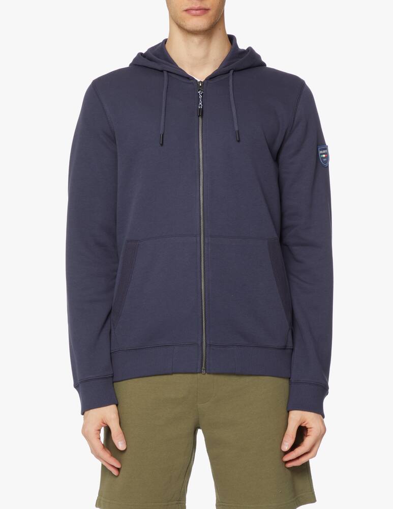 rinascente Dolomite Fzip basic hoodie - blue