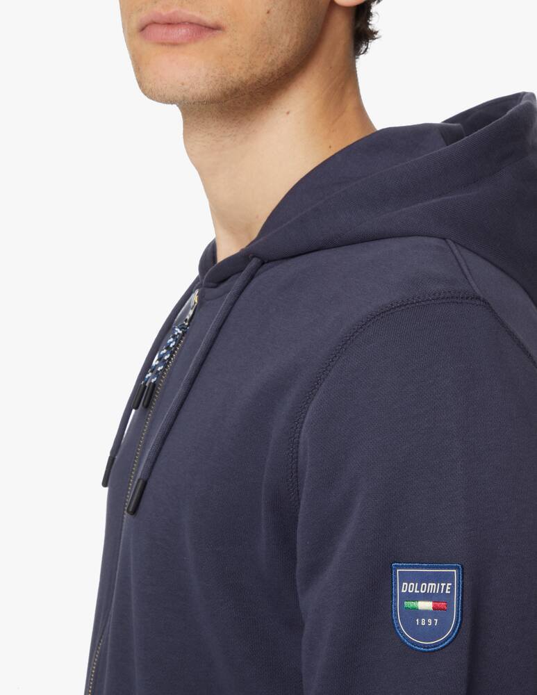 rinascente Dolomite Fzip basic hoodie - blue
