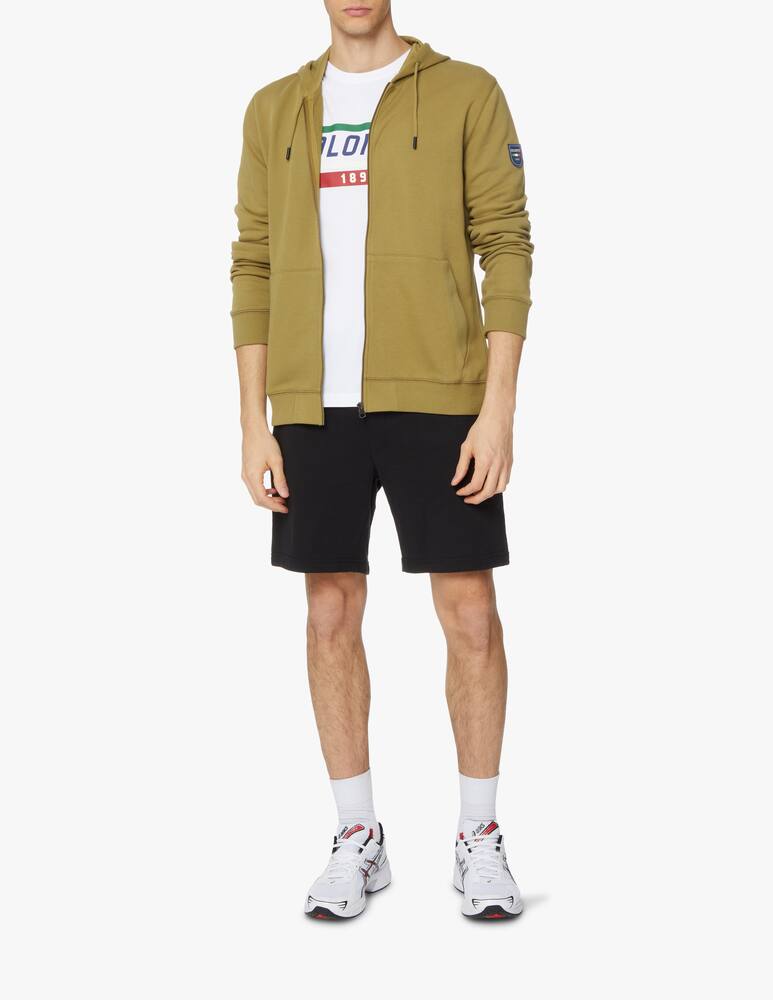 rinascente Dolomite Felpa con cappuccio fzip basic - verde