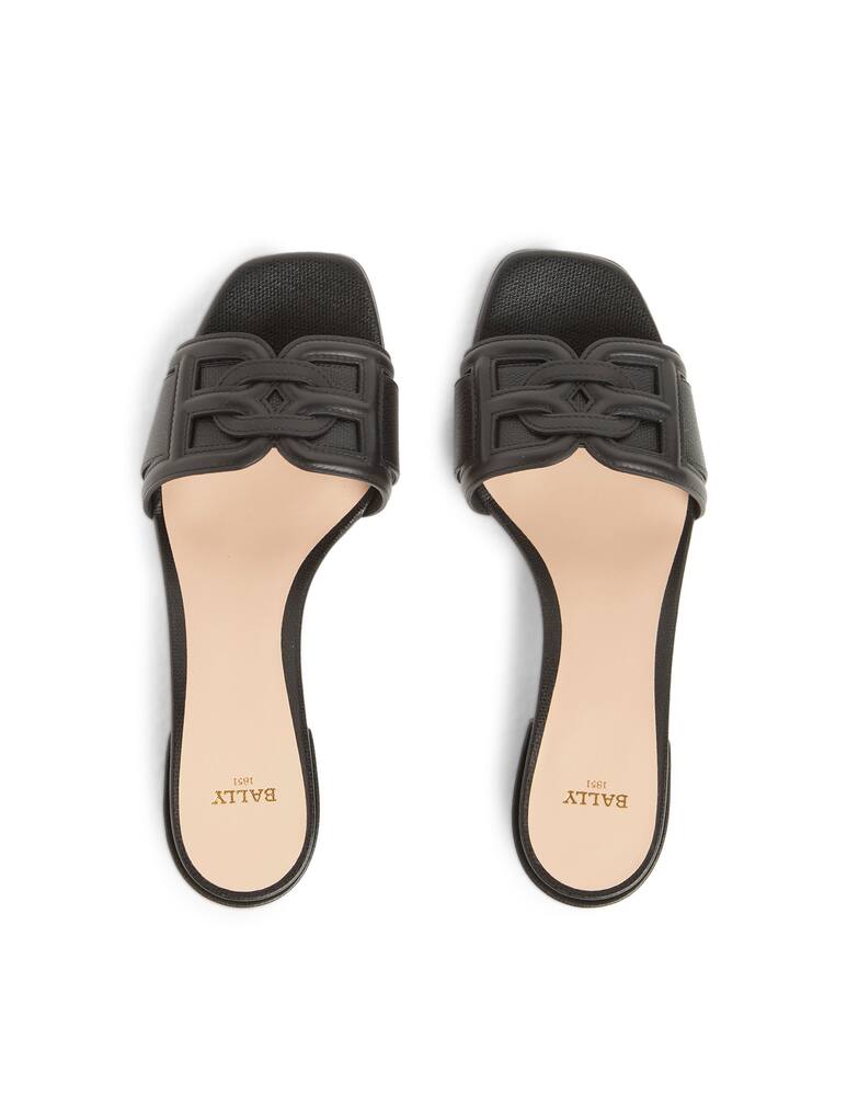 rinascente Bally Sandali con tacco in pelle martellata Peoni - nero