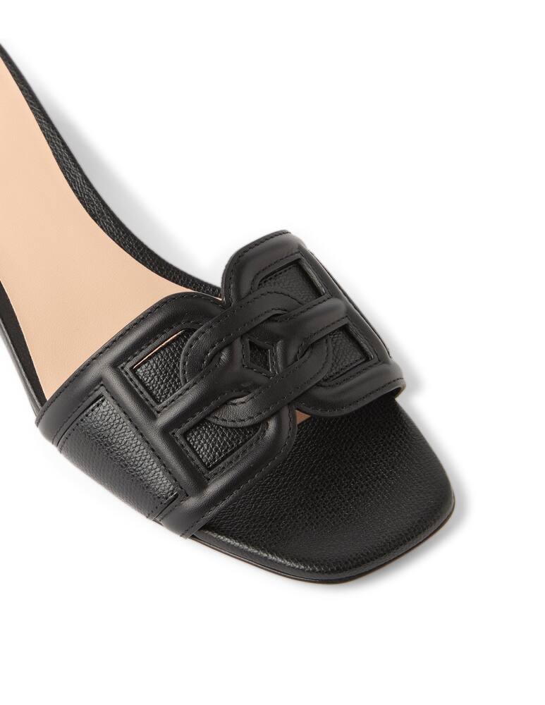 rinascente Bally Sandali con tacco in pelle martellata Peoni - nero