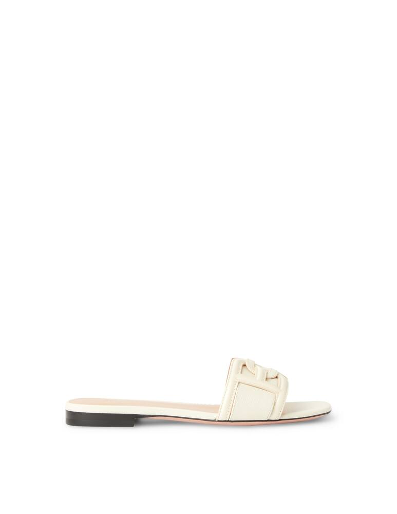 Bally Ciabattine in pelle martellata Peoni - bianco - immagine 1 Bally Ciabattine in pelle martellata Peoni - bianco - immagine 1