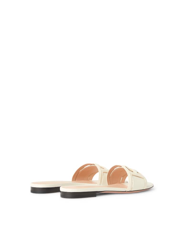 rinascente Bally Peoni flats in embossed leather - white