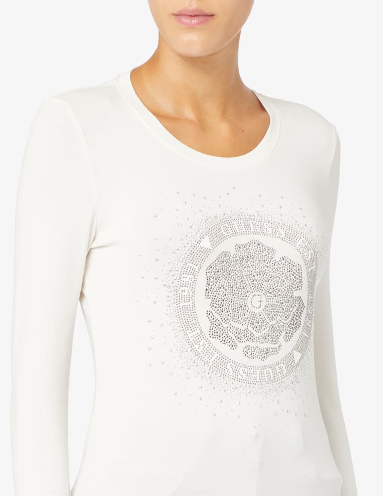 Guess Top a manica lunga in cotone - immagine 4 Guess Top a manica lunga in cotone - immagine 4