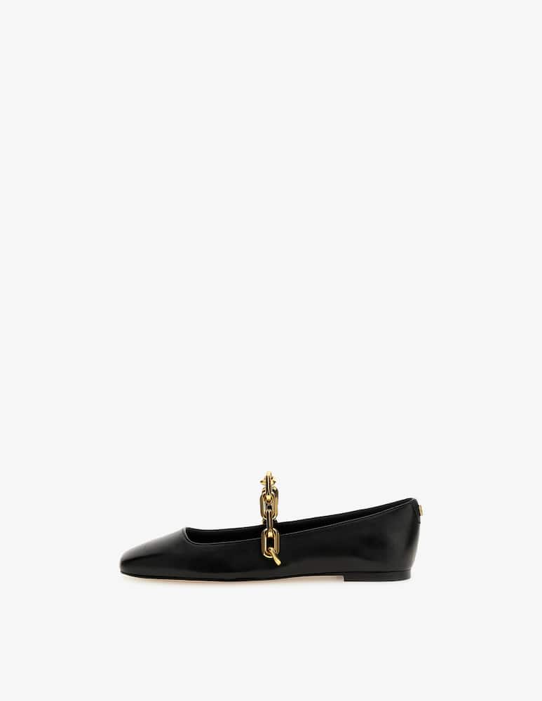 Guess Ballerina in pelle con catena Levy - immagine 1 Guess Ballerina in pelle con catena Levy - immagine 1