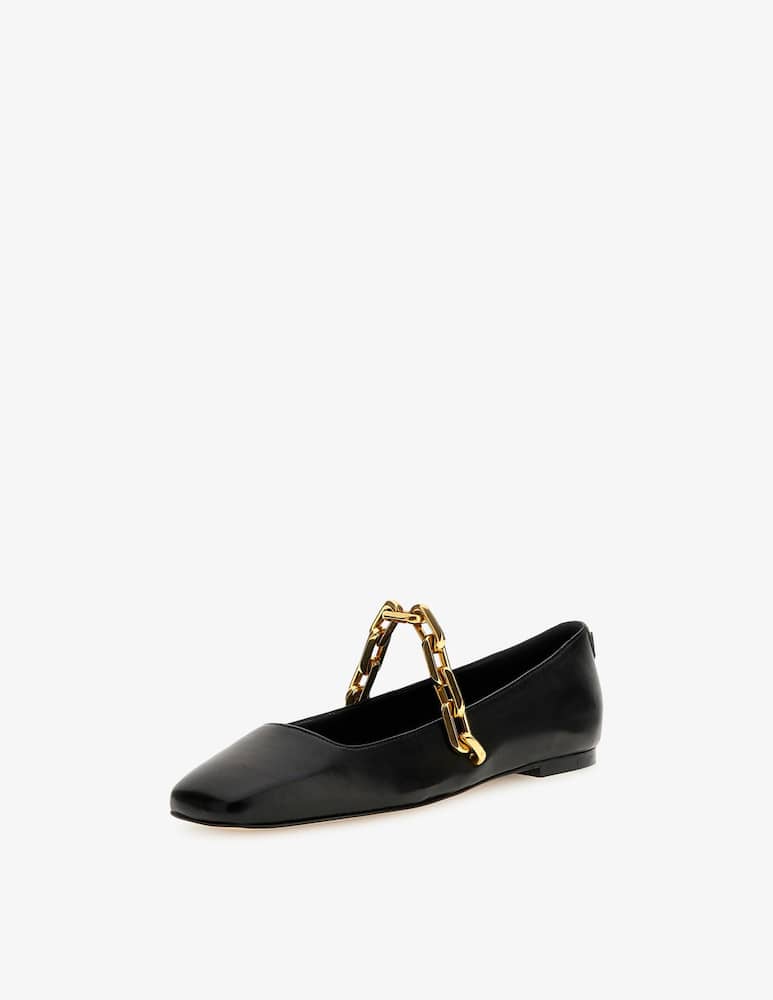 Guess Ballerina in pelle con catena Levy - immagine 2 Guess Ballerina in pelle con catena Levy - immagine 2