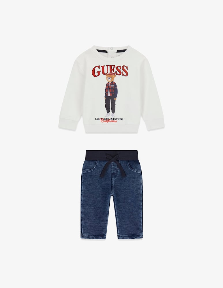 Guess Set felpa e jeans in maglia - immagine 1
