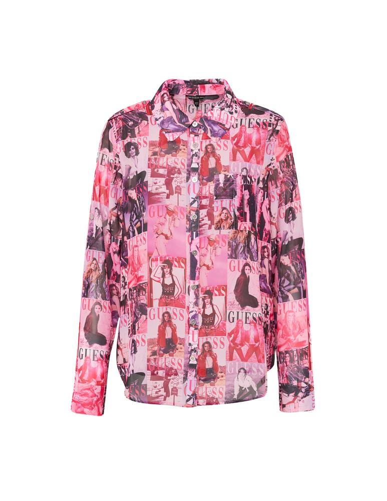 rinascente Guess Magazine print shirt