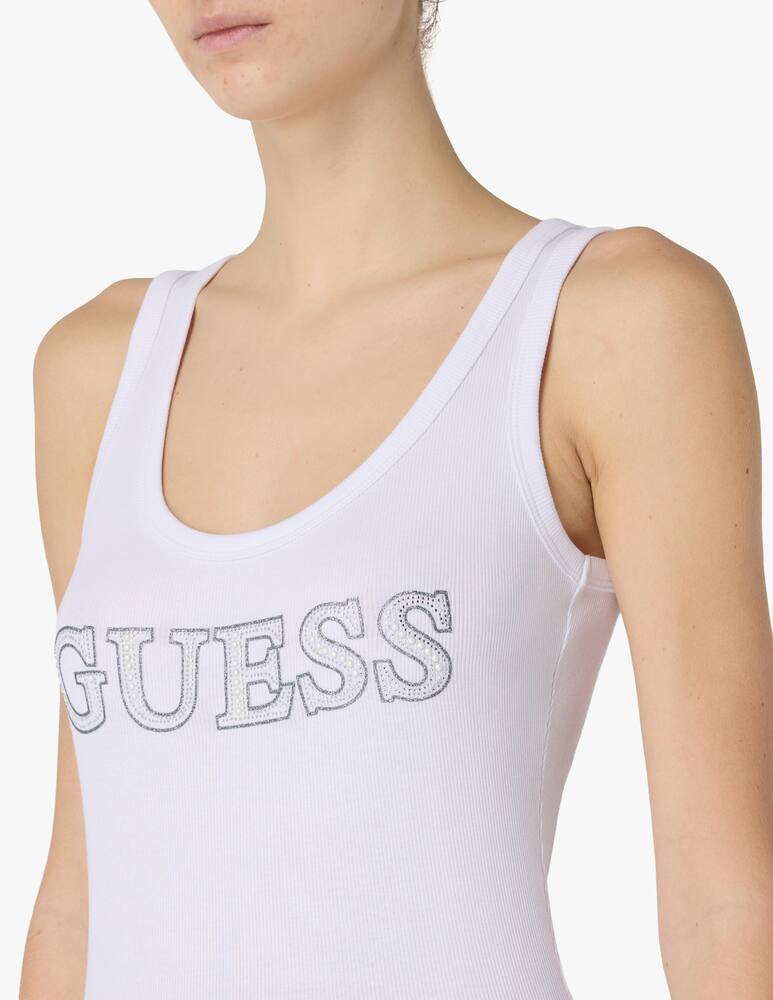 rinascente Guess Embellished logo tank top