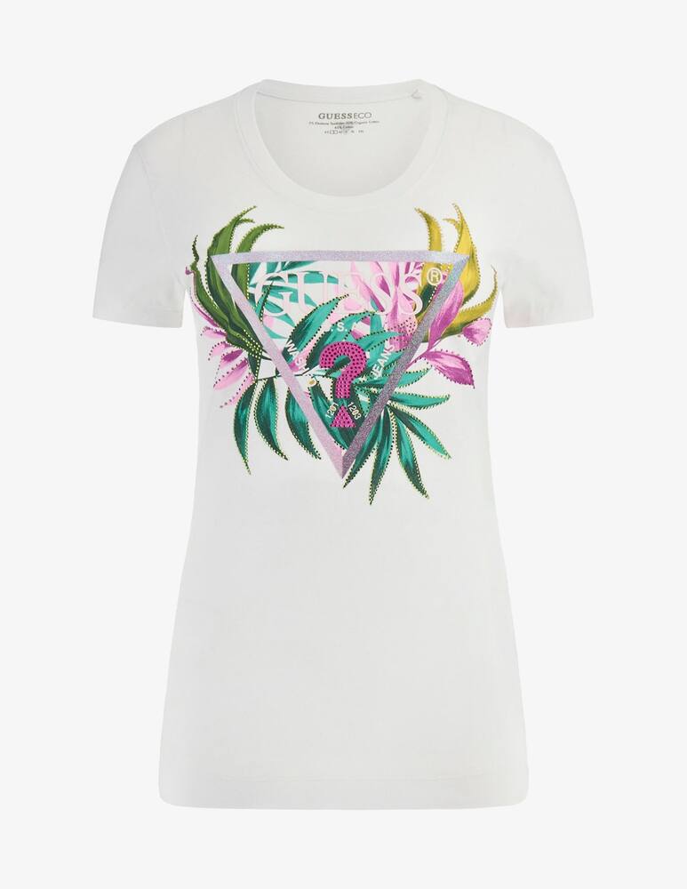 rinascente Guess T-shirt stampa triangolo foglie