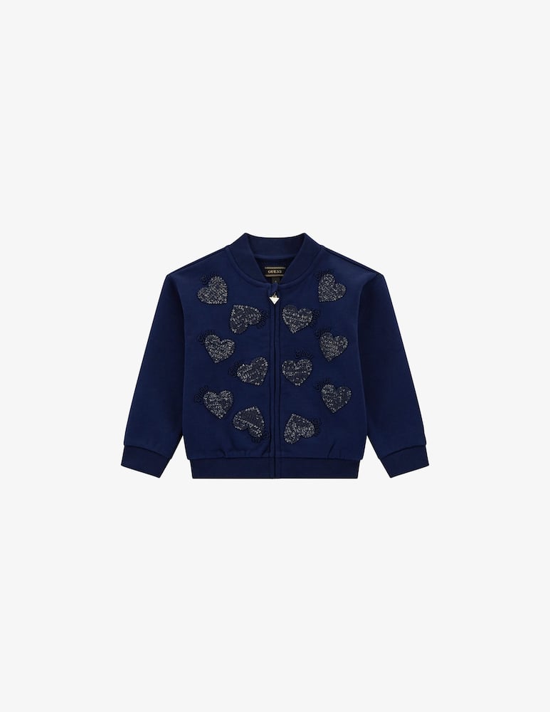 rinascente Guess Heart pattern zip sweatshirt