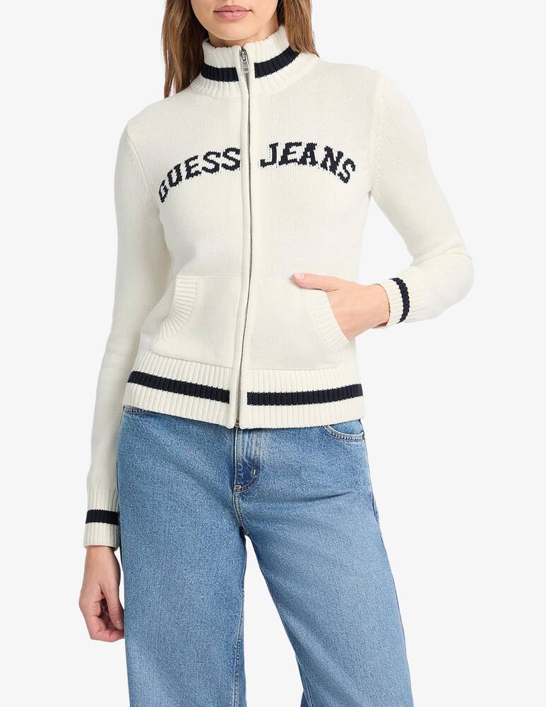 Guess Jeans Zipped intarsia sweater - picture 1 Guess Jeans Zipped intarsia sweater - picture 1