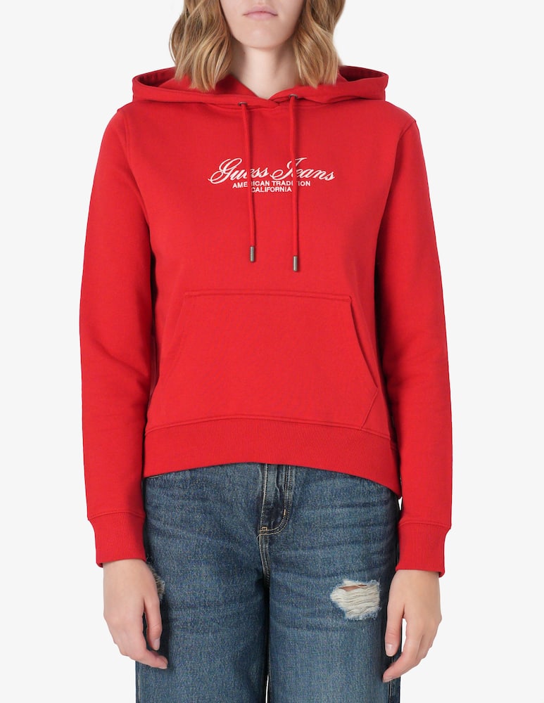 rinascente Guess Jeans Felpa cappuccio script