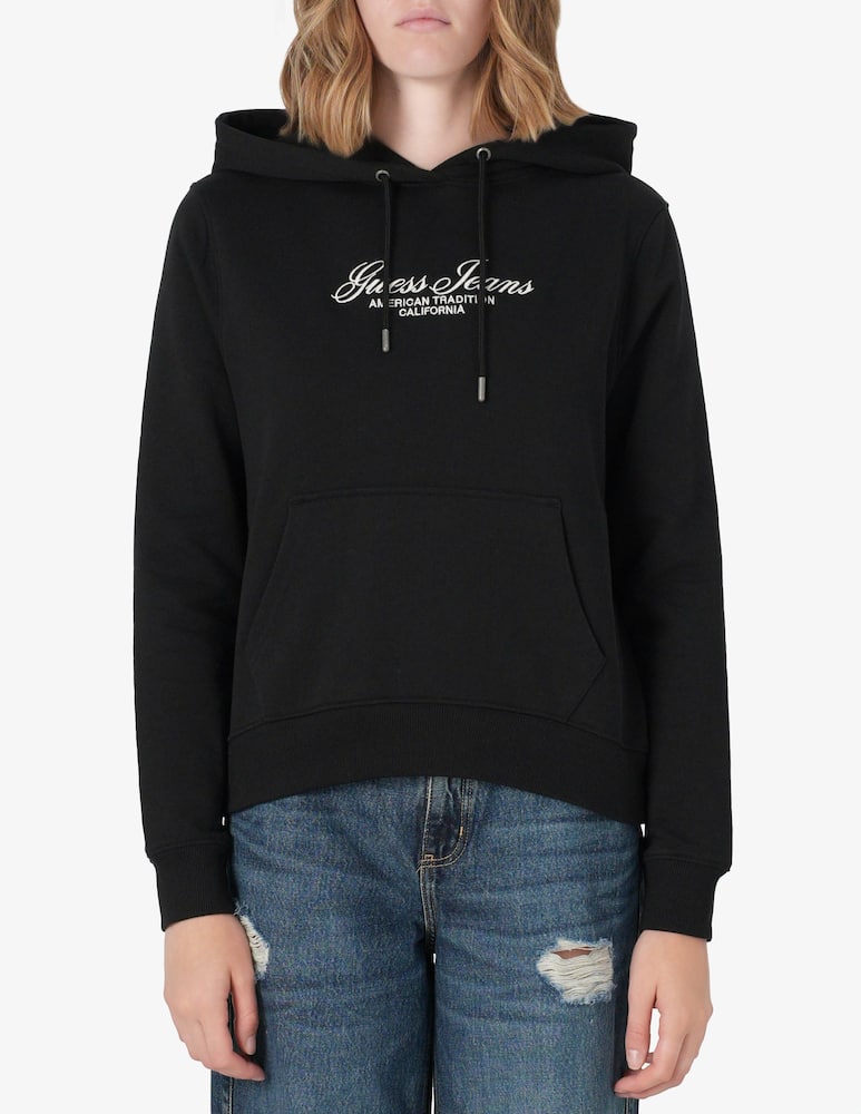 Guess Jeans Felpa cappuccio script - immagine 1 Guess Jeans Felpa cappuccio script - immagine 1