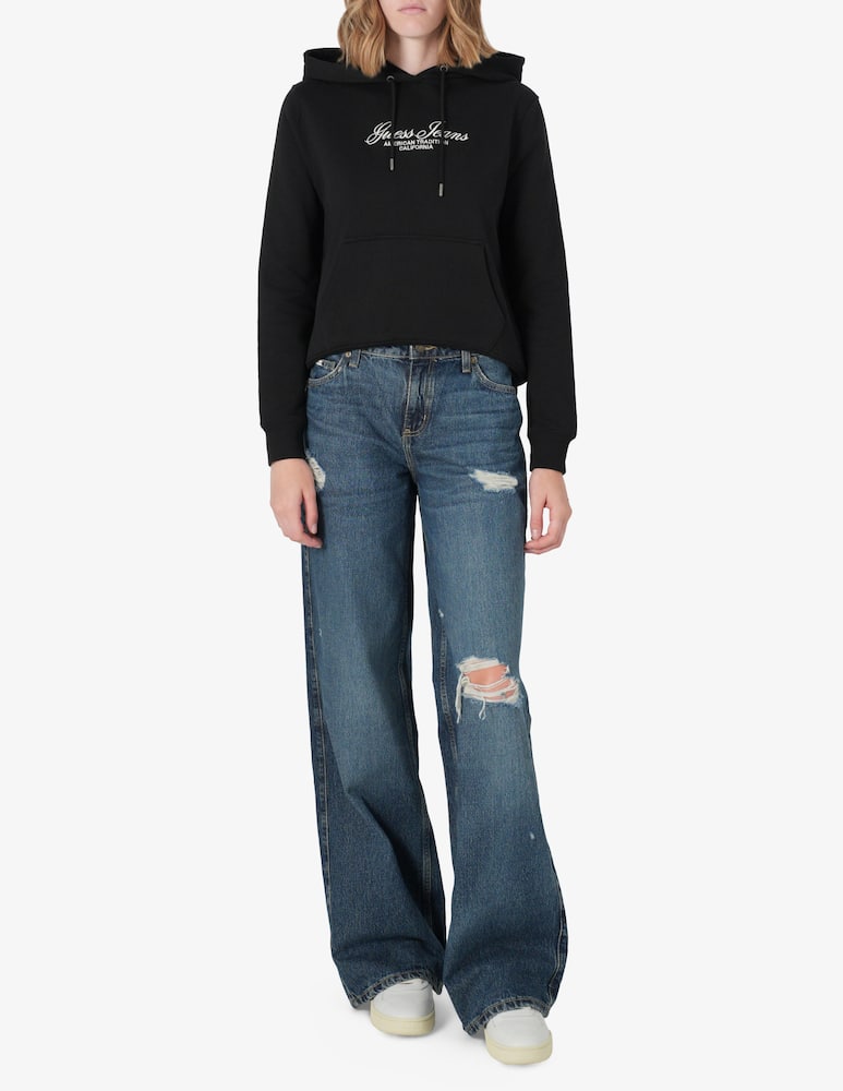 Guess Jeans Felpa cappuccio script - immagine 2 Guess Jeans Felpa cappuccio script - immagine 2