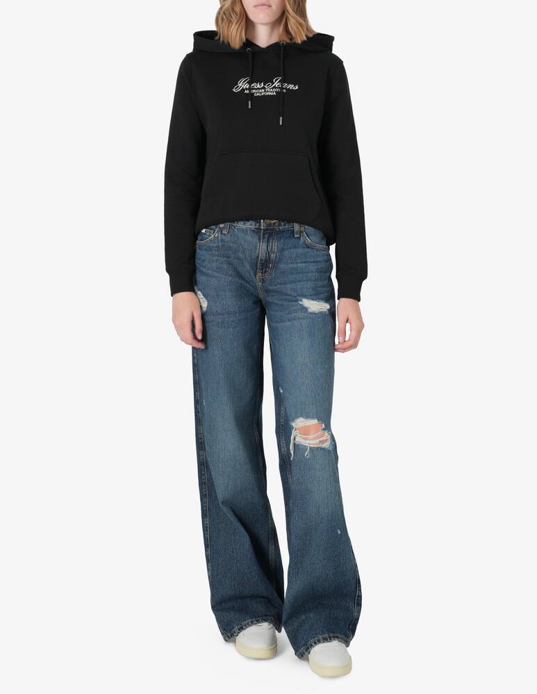 rinascente Guess Jeans Felpa cappuccio script