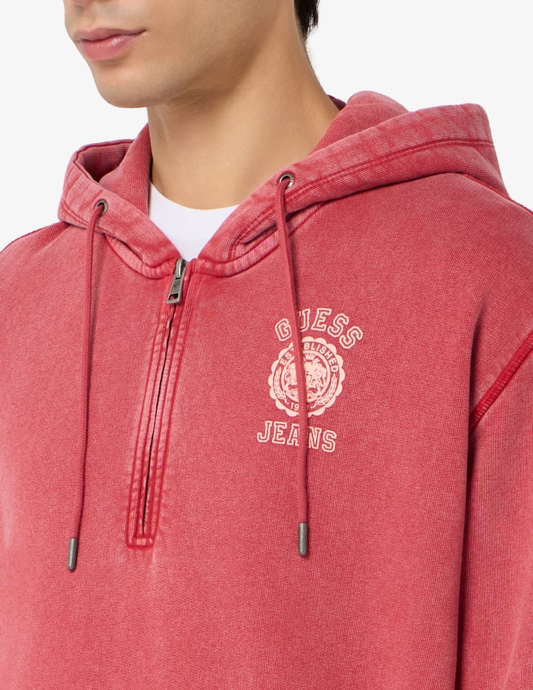 rinascente Guess Jeans Reg hood logo sweatshirt