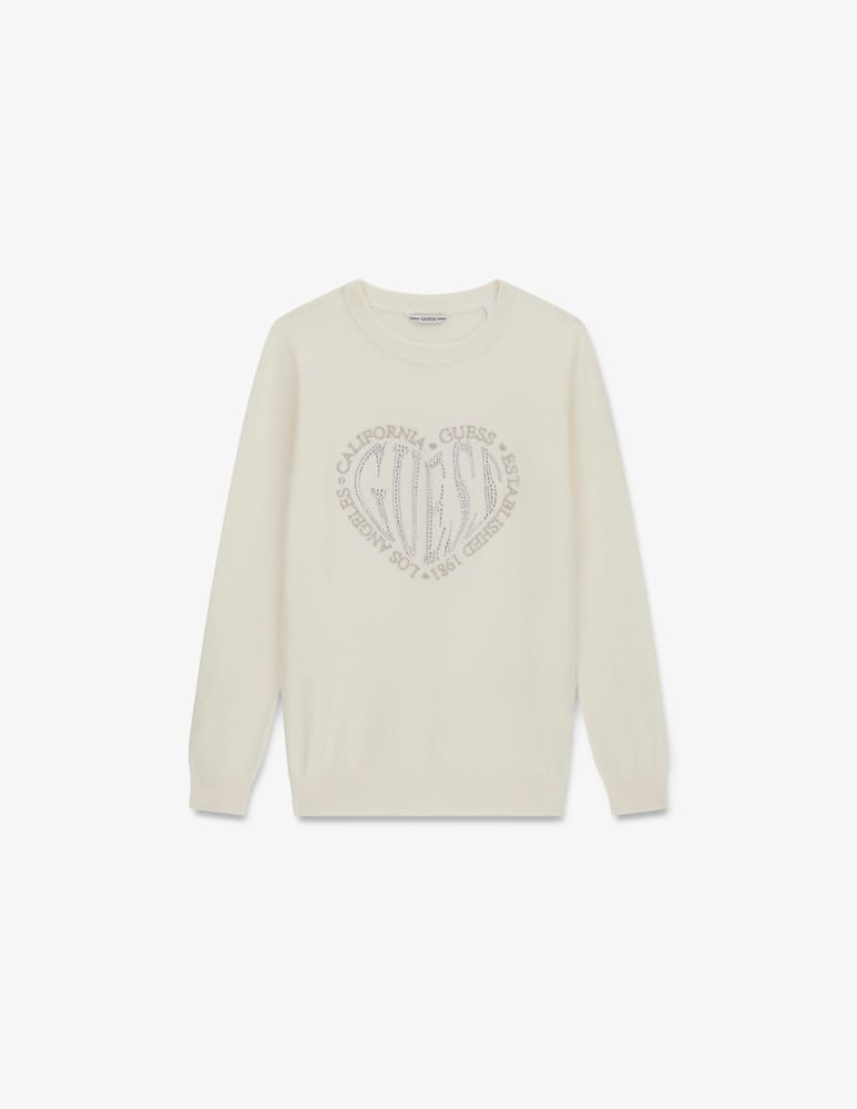 rinascente Guess Heart logo sweater
